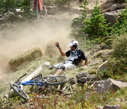 Downhill Mountain Bike Crash in Brian Head, Utah
