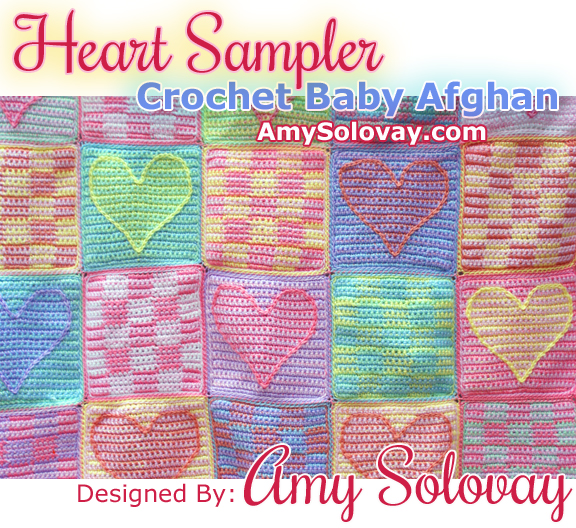 Crochet Baby Afghan With Heart Pattern
