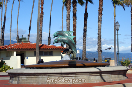 In 1985, Local Sculptor Bud Bottoms Created the Dolphin Family Sculpture That Adorns The Santa Barbara Friendship Fountain.