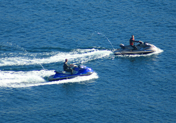 Jet skiing is one of the many possibilities for things to do in Two Harbors, California.