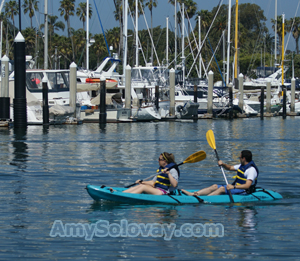 Tandem Kayaking in Santa Barbara Harbor