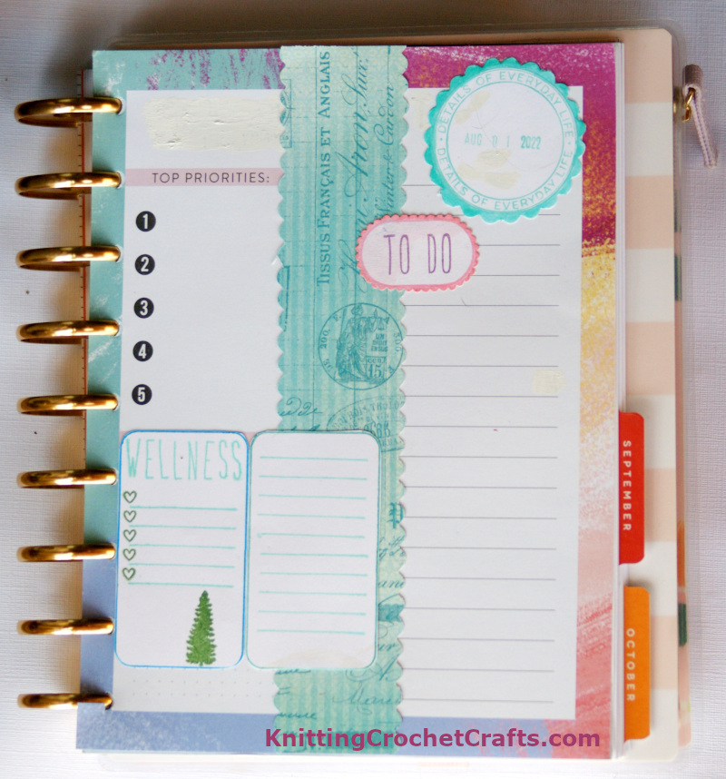 Daily Happy Planner Layout for August 1, 2022