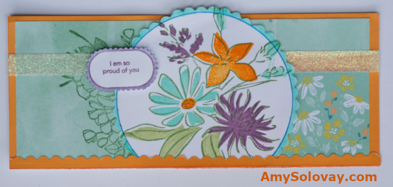 DIY Floral Greeting Card Featuring Papers and Stamped Images by Pinkfresh Studio