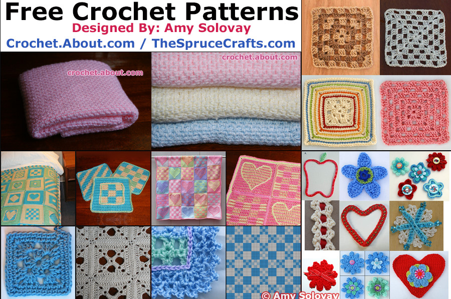 Free Crochet Patterns Amy Solovay Designed for Crochet.About.com, Now TheSpruceCrafts.com