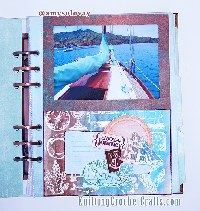 Catalina Island as Viewed From Typhoon's Cockpit: A Scrapbooking Layout by Amy Solovay