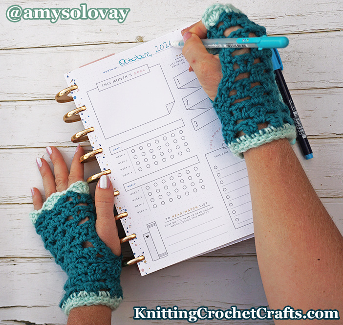 I'm working on updating and improving this free crochet pattern for crocheted fingerless gloves. Please drop me a comment if you want to help me test updated sizes of this pattern!