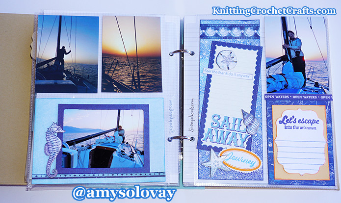 Nautical Pocket Page Scrapbooking Layouts for 6x8 Album