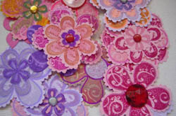 Crafts -- Hand Stamped Paper Flowers by Amy Solovay