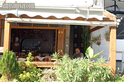 Mike Getting Ready to Order Breakfast at Cafe Megalonissis in Crete Mike Getting Ready to Order Breakfast at Cafe Megalonissis in Crete