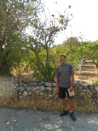 Mike out for a walk on the Greek island of Crete