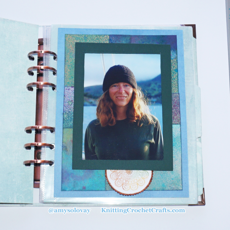 Amy Solovay aboard Typhoon with Catalina Island in the background. Photo copyright Michael and Amy Solovay.